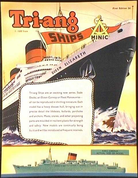Triang Minic Ships 1962 Poster Leaflet Advert Shop Display Sign A4 size 